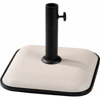 Marbueno Sonnenschirm-Basis Beton 35X35X5,2 cm 11KG Weiß Garten, Pool, Terrasse 10457