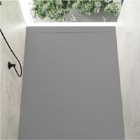 Piatto doccia ultrasottile 70 x 120 cm COSME in resina finitura ardesia cemento