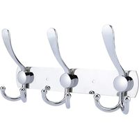 1 Piece Wall Mounted Stainless Steel Coat Hooks, Coat Hooks for Coats, Towels, Bathrobes (Silver, 9 Hooks)