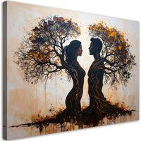 Impression sur Toile, Couple d'amoureux sous forme d'arbres,60x40