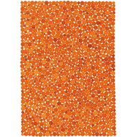 Tapis peau de vache 170x240 orange kilim fait main RODEO