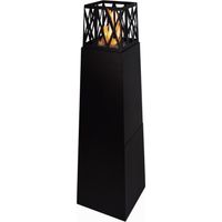Bioethanol-Gartenkamin für den Außenbereich Vulcano Nero 40x40x145