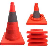 1 Cônes de signalisation rétractables Pliables 30 cm Orange Sécurité Multifonctionnelle Cône De Sécurité