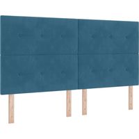 vidaXL Tête de lit Bleu foncé 180 cm Velours