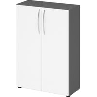 bümö basic Aktenschrank - 3 Ordnerhöhen Graphit/Weiß