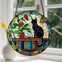 Capteur de Soleil en Vitrail Décoration Spirituelle pour Maison 15cm