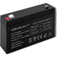 Qoltec AGM-Batterie 6 V 7,2 Ah Wartungsfrei Leistungsstark Langlebig Für Spielzeug und Fahrzeuge