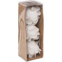 SDN PLAST FLORES BLC X3 6CM - Feeric lights & christmas