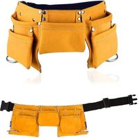 Sac à Outils en Cuir de Jardin pour Hommes, Ceinture Ajustable Outils pour Enfants