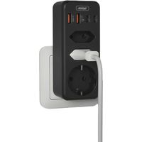 Multipresa Da Parete Multipla Con 4 Usb 1 Schuko 2 Spine Eu 3500w Salvaspazio Q-cz3500