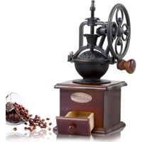 Moulin à café, moulin à café manuel, moulin à café rétro en bois et fonte