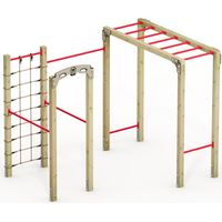 Wickey Sprossenwand Wickey FIT Base 820 - Outdoor-Sportgerät, Kraftstation, Fitnessstation, Sportgeräte für zuhause, Workout, Krafttraining, Gymtower, Fitnessturm, 5 Jahre Garantie auf Holz- und HDPE-
