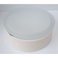 Plafonnier applique LED 18W Ø 300x150mm à detection HF 3000K 1336lm diffuseur verre satiné IP55 DROP PRISMA 303629