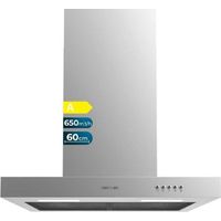 Cecotec Hotte Aspirante 60cm Bolero Flux TM 606500 Inox A. 165W Motor, Decorative with Stainless Steel Finish, 650m3/h Suction