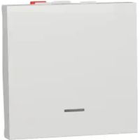 Unica va-et-vient lum témoin 10A connex rapide 2 mod Blanc méca seul SCHNEIDER NU320318S