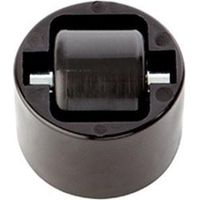 rueda para embutir. plástico. negro. para muebles. diámetro 25mm