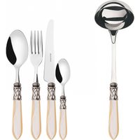 ALADDIN Ghiera Argento Anticato, Posate Set 49 Pz, Scatola