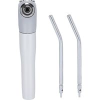 3 Way Air Water Spray Syringe Handpiece with 2 Nozzles Tips Tubes Aluminium Alloy for Dental Equipment