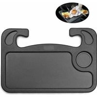 Plateau De Volant Voiture Portable,Volant Plateau Bureau Voyage, Table À Maner Porte-Obelet Voiture, Voiture Camion Pour Ordinateur,Boisson,Nourriture(Noir)