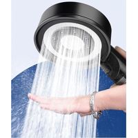 Hochdruck-Duschkopf mit 5 Düsen, Antikalk- und sparsamem System, 3-stufige Filtration mit austauschbarem PP-Baumwollfilter – AquaForge