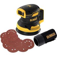 Dewalt DCW210N Cordless Brushless 18v XR Random Orbital Sander 125mm + 10 Sheets