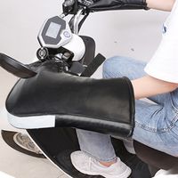 Gants de guidon de vélo imperméables, gants de moto d'hiver thermiques et coupe-vent en PU pour hommes et femmes