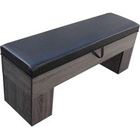 Banc Bois avec rangement 113 x 32 cm avec coussin - Deluxe