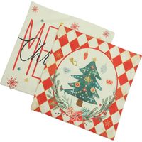 Kissenbezüge Polyester 2pcs Pack en pour Weihnachten mit Schlichtem Design et Weichem Comfort