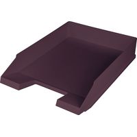 Vassoio porta lettere per A4-C4, rosso H67xW254xD347 mm con impugnatura incassata e campo di etichettatura (Per 5)