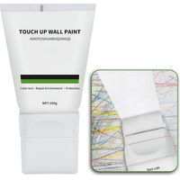 Peinture murale blanche 100 g - Rouleau de peinture de retouche murale - Peinture en rouleau - Réparation murale - Graffiti et taches