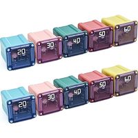 For Jcase Fuse Assortment Automotive Low Profile Box Shaped Fuse Kit: Ideal for Cars Trucks SUVs & More 20A 30A 40A 50A 60A Fuses (Pack of 10 2 per Amp Rating)