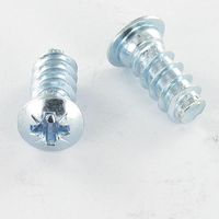 Vis Euro Tête cylindrique bombée TCB Pozi Collerette 6.3X14 Diamètre de tête: 9 Acier zingué à-4000 pièces