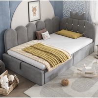 letto struttura letto 90x200 contenitore velluto OKMYHOME