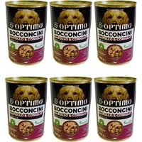 KIT SET 6 PZ OPTIMO BOCCONCINI PER CANE AL GUSTO POLLO E CONIGLIO DA 400 GR