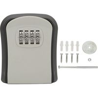 Boîte de verrouillage à combinaison murale ABS, stockage de clés étanche à 4 chiffres avec capacité de 5 clés