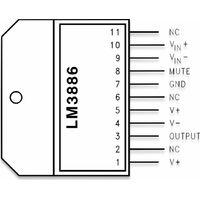 TEXAS INSTRUMENTS Amplificateur audio de puissance LM3886T
