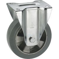 Bockrolle Vollgummi-Rad ø 125 mm Alufelge Schwerlastrolle Tragkraft 180 kg