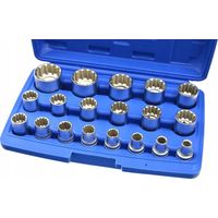 Jeu de 19 douilles à douze pans 8-32 mm (boîte) (10)