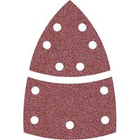 MioTools Fox Carte abrasive a gancio e anello, 93 / 62 x 102 mm, 11 fori, p. Levigatrici a delta, Corindone normale (50 Pz.) G100