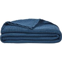 ESSIX Plaid tinta unita in garza di cotone, jazzy, 130 x 170 cm