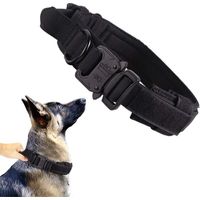 Tactical Dog Collar Military Dog Collar Heavy Duty Adjustable Nylon Dog Collar Size XL