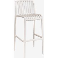 SKLUM Wendell stapelbarer hoher Gartenhocker aus Polypropylen Beige Tapioca ↑75 cm