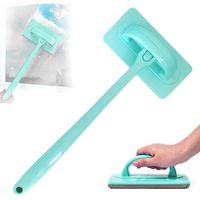 Brosse Nettoyage pour Écran de Fenêtre, Matériaux de Plastique, Vert, avec Manche Amovible, Humide et Sec, pour Écrans, Tapis, Canapés et Linge de Lit (18 × 9 cm) (Vert)