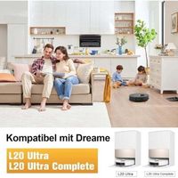 NALOOKAMIC L20 Ultra Accessoires pour Dreame L20 Ultra Complete / L20 Ultra Aspirateur Kit Pièces de Rechange, 4 Sacs à Poussière, 4 Chiffon Serpillières, 2 Brosse Principale, 4 Filtre, 6 Brosse Latér