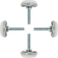M6 x 25 x 30mm Screw on Furniture Glide Leveling Feet Adjustable Leveler Pad for Chair Industrial Machine Desk Leg 4pcs