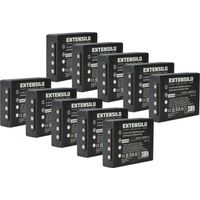 EXTENSILO 10x Akku kompatibel mit HBC technos 1 Industrie-Funkfernsteuerung Fernbedienung (2500 mAh, 6 V, NiMH) - Schwarz