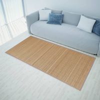 Vidaxl – Tapis en bambou rectangulaire 150 x 200 cm – Rembourrage antidérapant PVC – Bordures en polypropylène – Facile à nettoyer