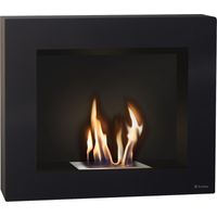 Biocamino da parete a etanolo in acciaio nero PURLINE BESTBIO B FLAME