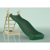 REBO Rutsche Leopard Kinderrutsche outdoor aus Holz in Grün, Rutsche outdoor freistehende Rutsche175cm
