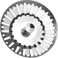 Manueller Spülbeckenablaufkorb 84 mm – Edelstahl – Effektive Filterung von Rückständen – Verhinderung von Verstopfungen des Siphons